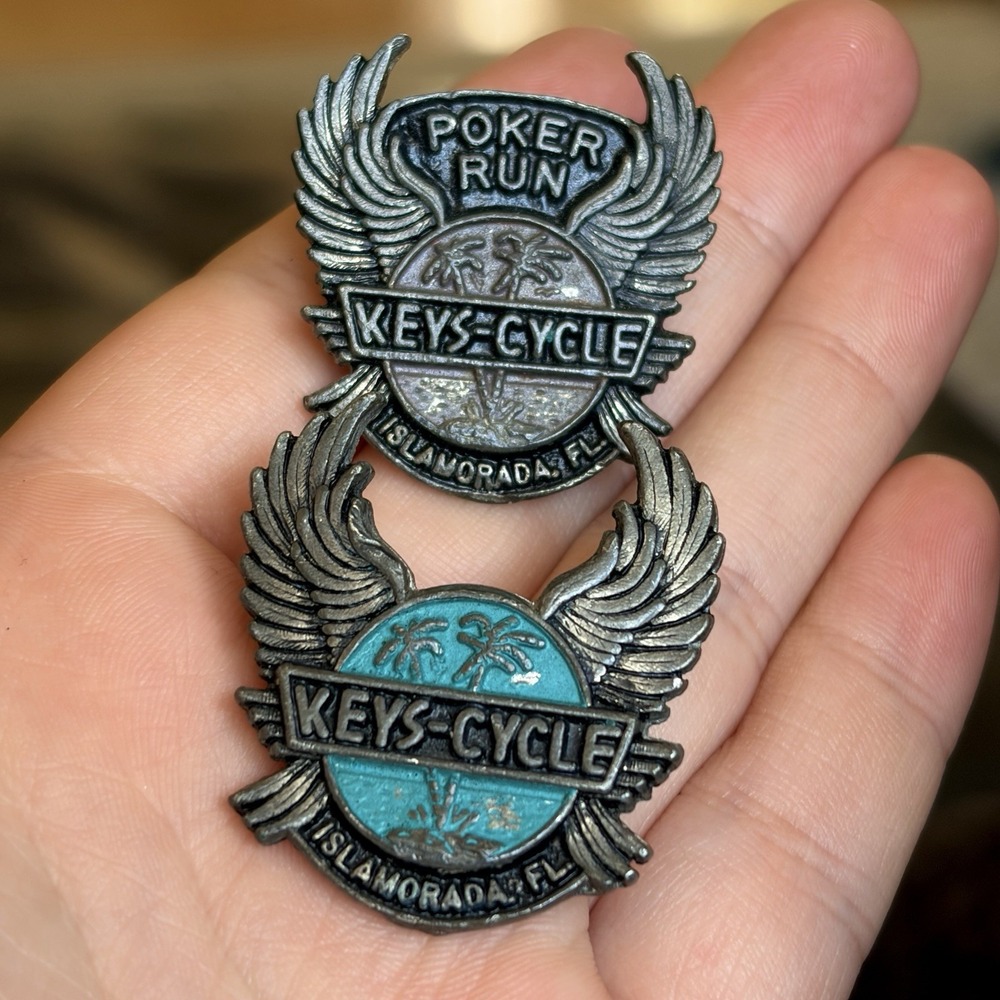 VTG Keys-Cycle Islamorada Florida Motorcycle Shop Poker Run 2 Pin Lot